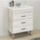Тумба с раковиной Comforty Никосия 60Н дуб белый фото 1