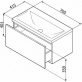 Мебель для ванной Am.Pm Gem 75 белый глянец, с 1 ящиком фото 6