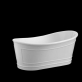 Отдельностоящая, овальная акриловая ванна матовая внутренняя поверхность, цвета хром BelBagno BB32-MATT Белый фото 1
